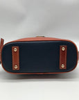 Dooney & Bourke Navy & Bown Small Zip Zip Crossbody Satchel
