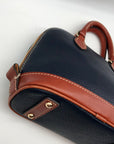 Dooney & Bourke Navy & Bown Small Zip Zip Crossbody Satchel