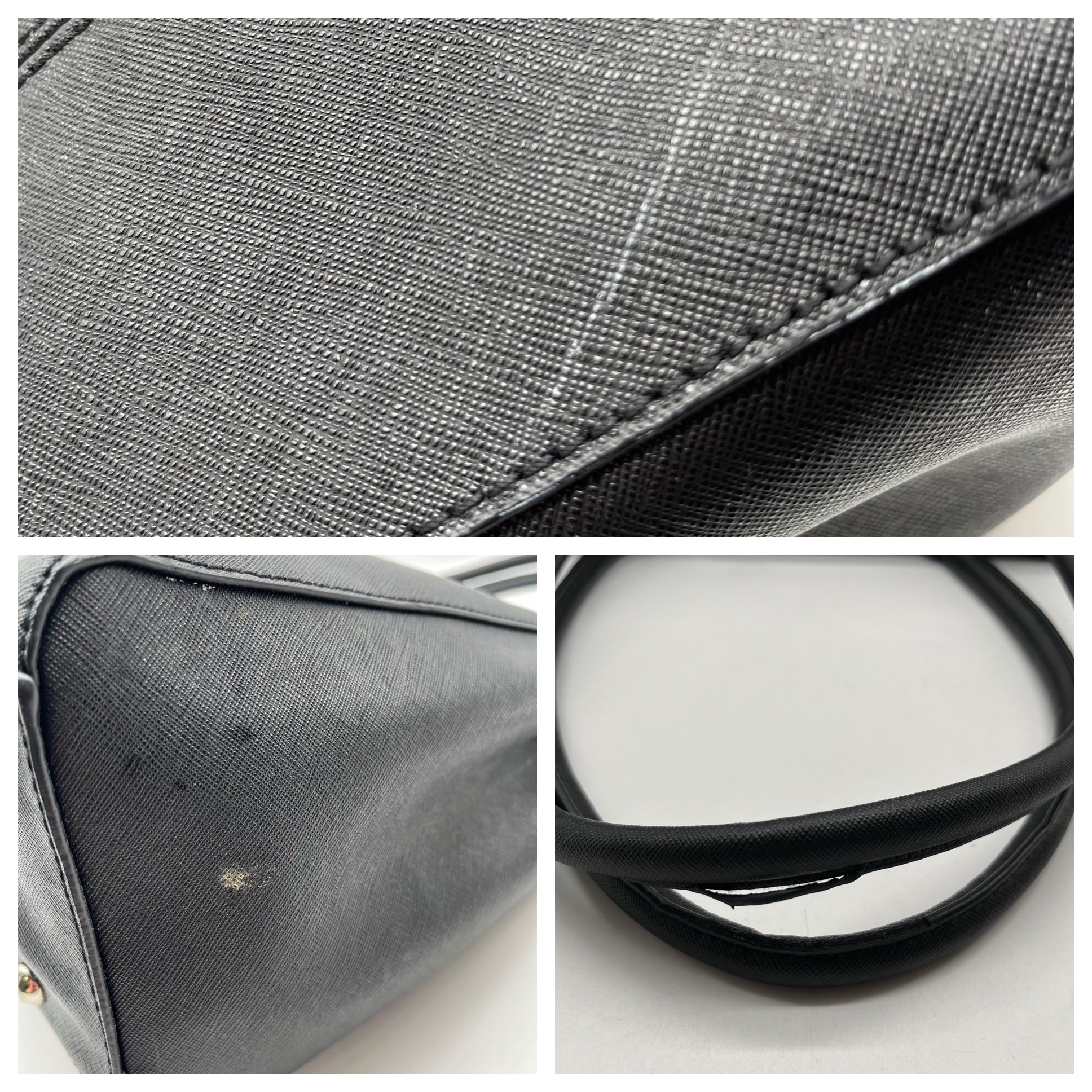 Tignanello Black Leather Pocket Shoulder Bag