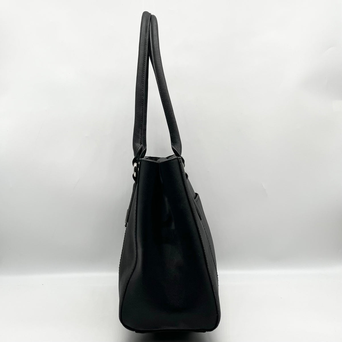 Tignanello Black Leather Pocket Shoulder Bag