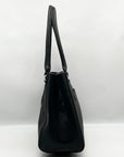 Tignanello Black Leather Pocket Shoulder Bag