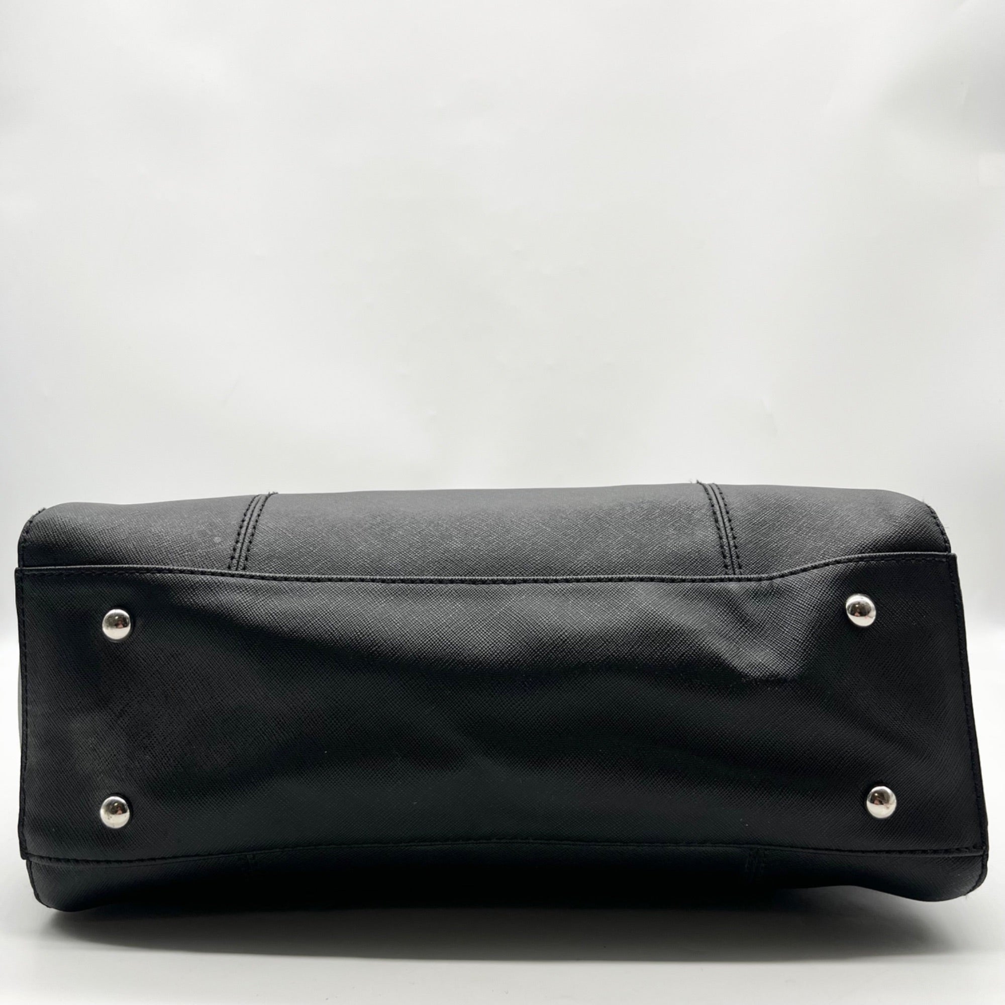 Tignanello Black Leather Pocket Shoulder Bag
