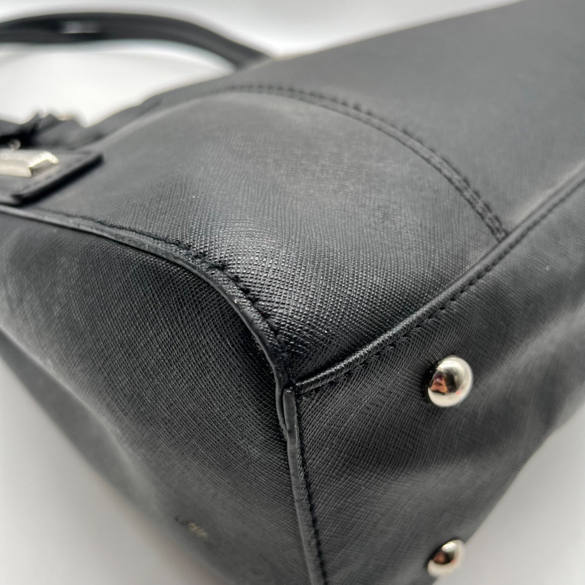 Tignanello Black Leather Pocket Shoulder Bag