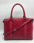 Calvin Klein Red Quilted Convertible Satchel