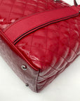 Calvin Klein Red Quilted Convertible Satchel