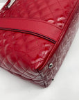 Calvin Klein Red Quilted Convertible Satchel