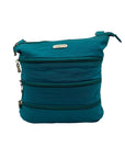 Baggallini Blue Nylon Big Zipper Crossbody Bag