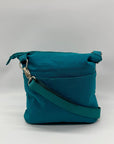 Baggallini Blue Nylon Big Zipper Crossbody Bag