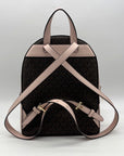Michael Kors Brown & Pink Monogram Coated Canvas Jaycee Backpack