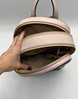 Michael Kors Brown & Pink Monogram Coated Canvas Jaycee Backpack
