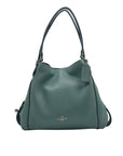 Coach Edie Turquoise Pebbled Leather  Shoulder Bag  57125