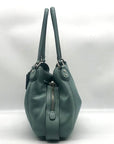 Coach Edie Turquoise Pebbled Leather  Shoulder Bag  57125