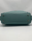 Coach Edie Turquoise Pebbled Leather  Shoulder Bag  57125