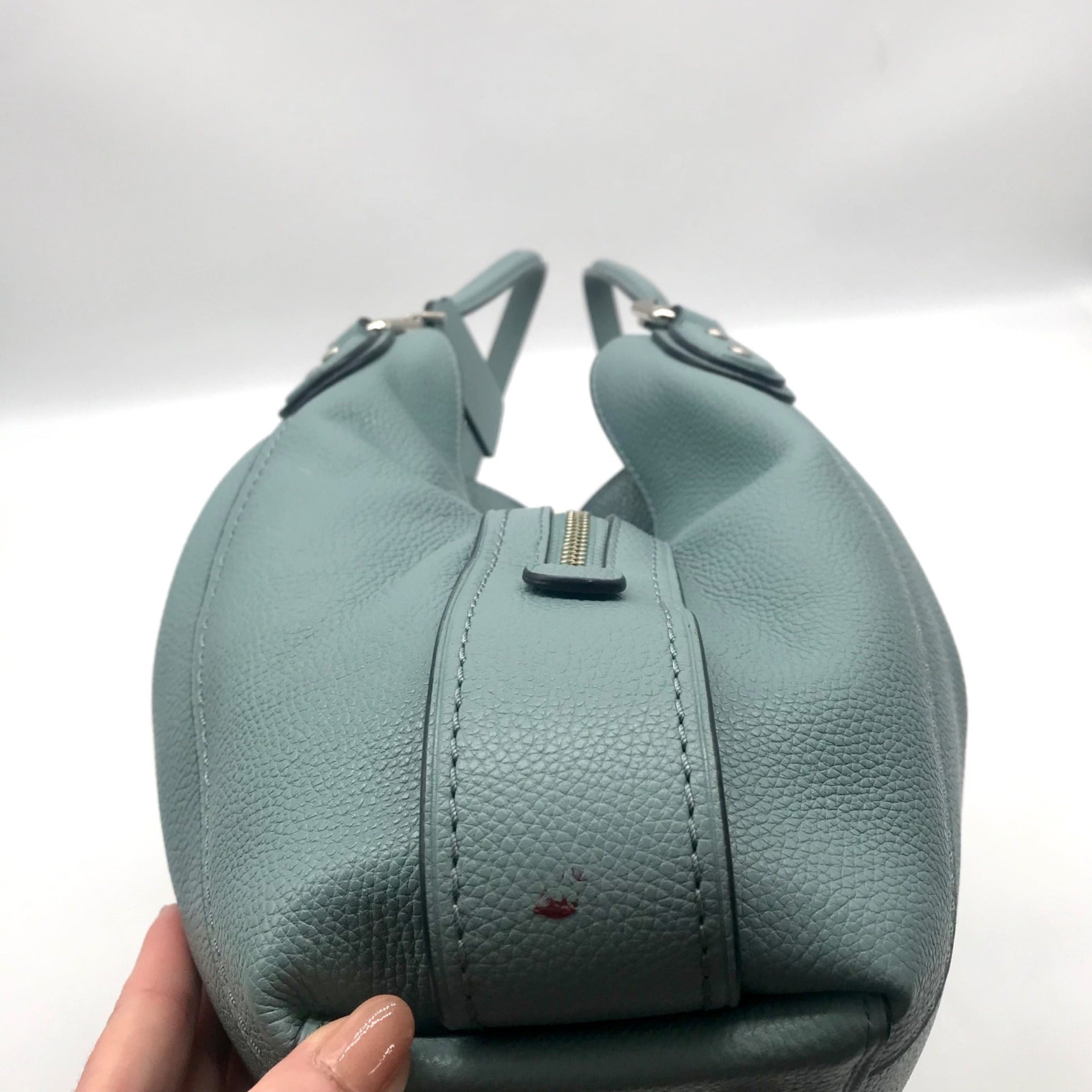 Coach Edie Turquoise Pebbled Leather  Shoulder Bag  57125