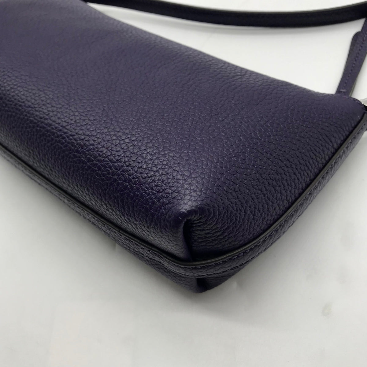 Kate Spade Dark Purple Pebbled Leather Mini Crossbody Bag