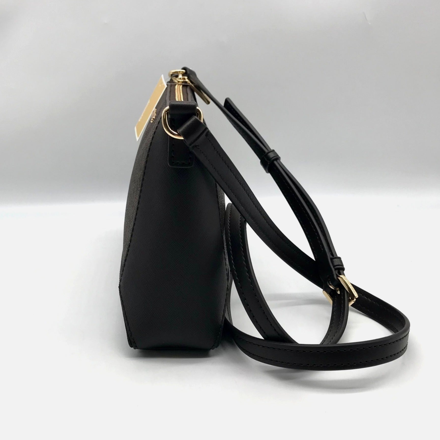 Michael Kors Chocolate Coated Canvas Sallie Crossbody