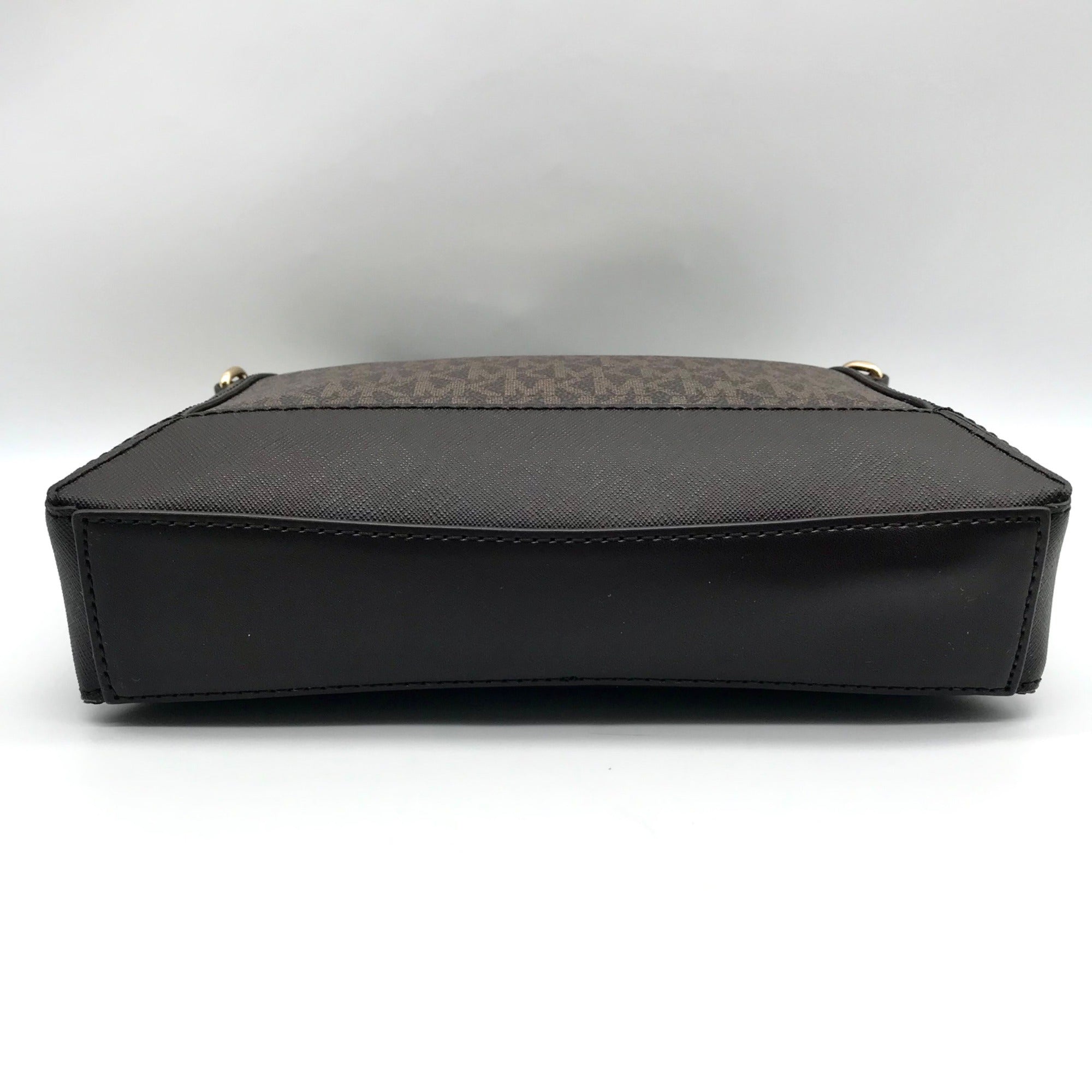 Michael Kors Chocolate Coated Canvas Sallie Crossbody