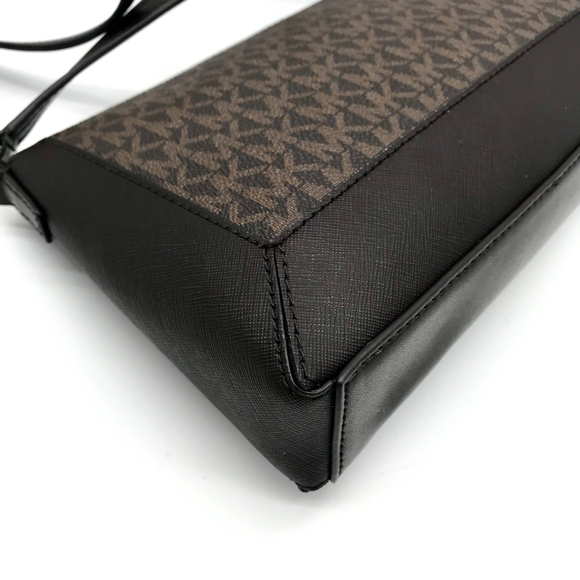 Michael Kors Chocolate Coated Canvas Sallie Crossbody
