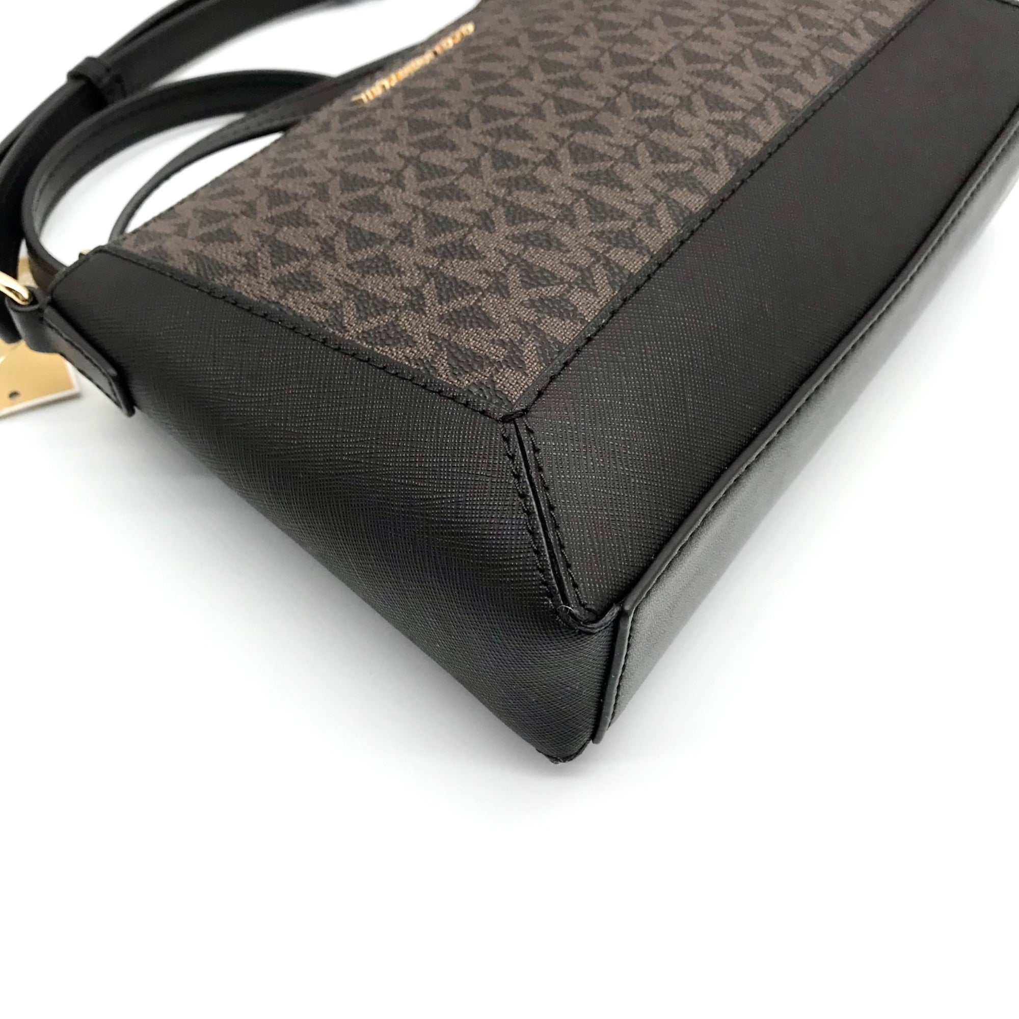 Michael Kors Chocolate Coated Canvas Sallie Crossbody