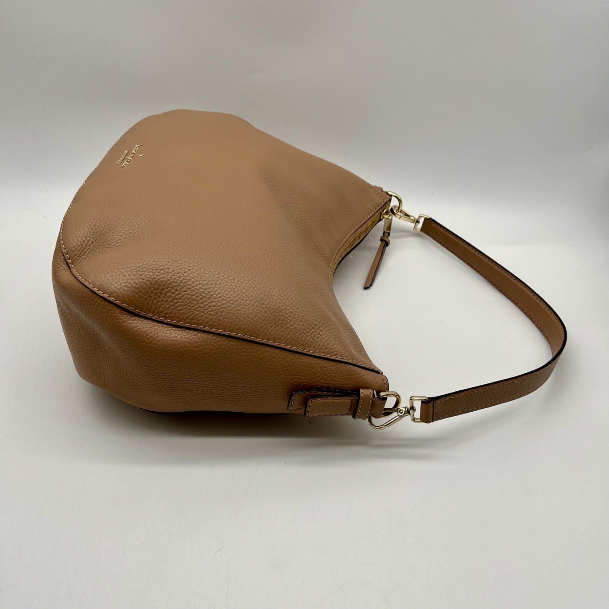 Kate Spade Beige Pebbled Leather Hobo Shoulder Bag