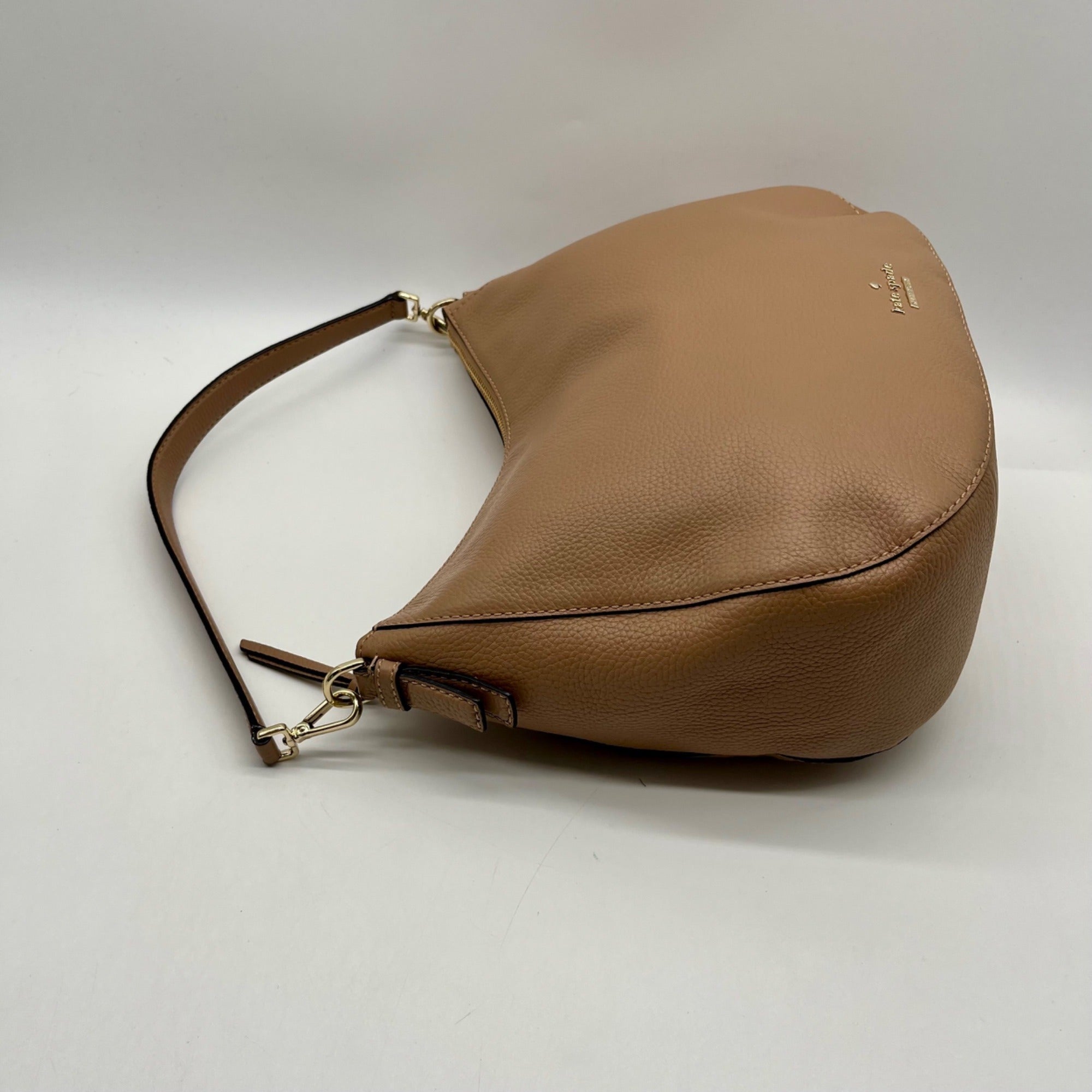 Kate Spade Beige Pebbled Leather Hobo Shoulder Bag