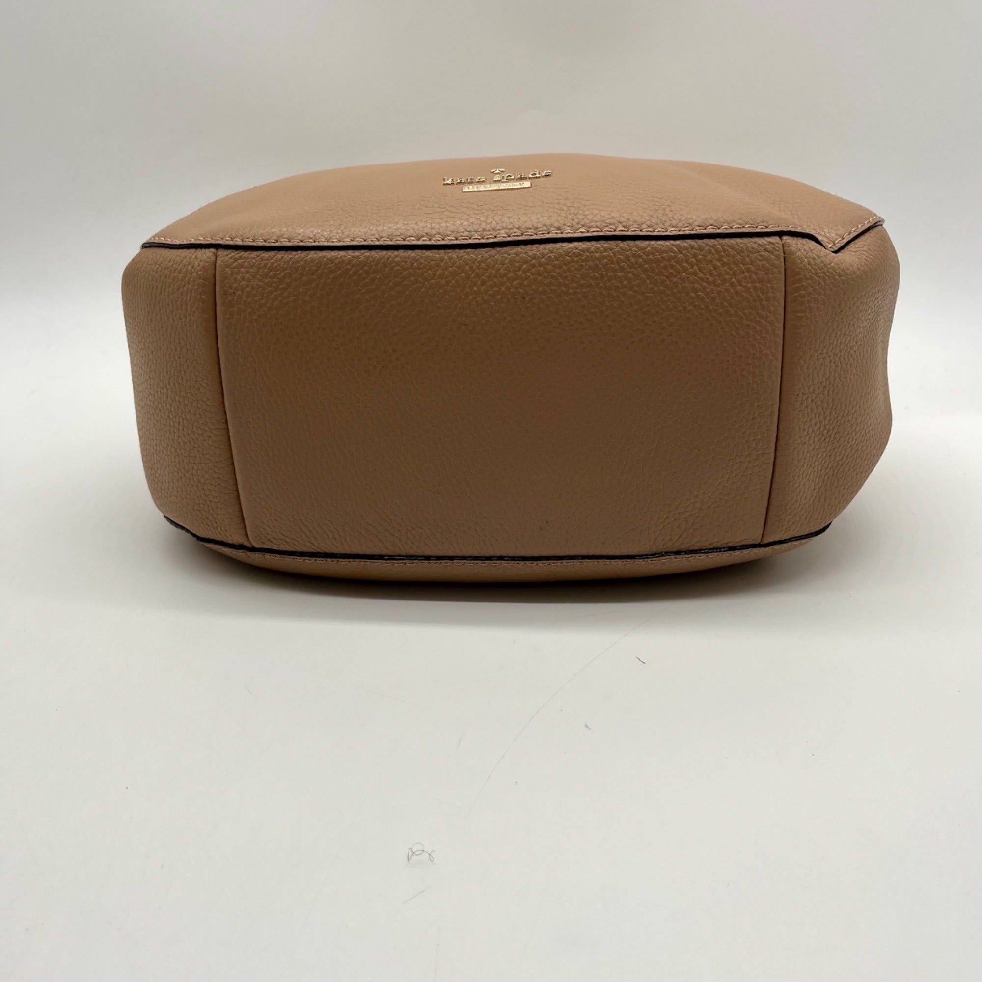 Kate Spade Beige Pebbled Leather Hobo Shoulder Bag
