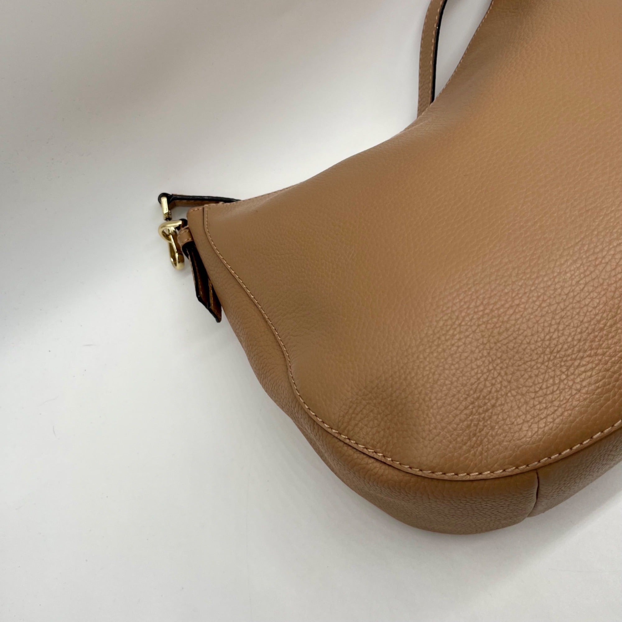 Kate Spade Beige Pebbled Leather Hobo Shoulder Bag