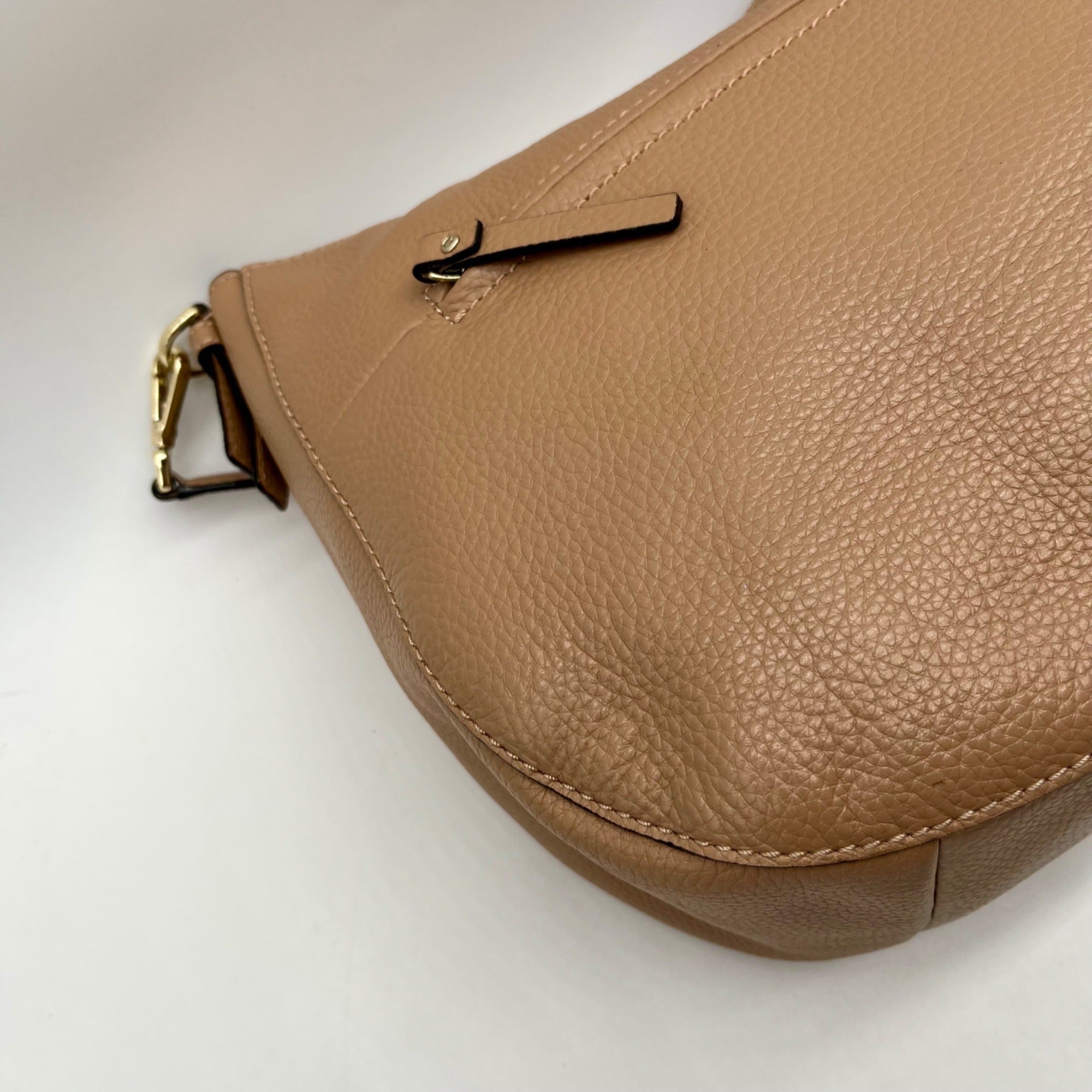 Kate Spade Beige Pebbled Leather Hobo Shoulder Bag