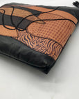 Valerie Black Patchwork Leather Clutch
