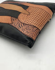 Valerie Black Patchwork Leather Clutch