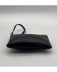 Coach Black Pebbled Leather Corner Zip Wristlet