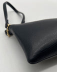 Coach Black Pebbled Leather Corner Zip Wristlet