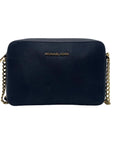 Michael Kors Navy Blue Leather Large Jet Set East West Crossbody Bag