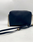 Michael Kors Navy Blue Leather Large Jet Set East West Crossbody Bag