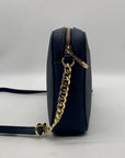 Michael Kors Navy Blue Leather Large Jet Set East West Crossbody Bag