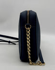 Michael Kors Navy Blue Leather Large Jet Set East West Crossbody Bag