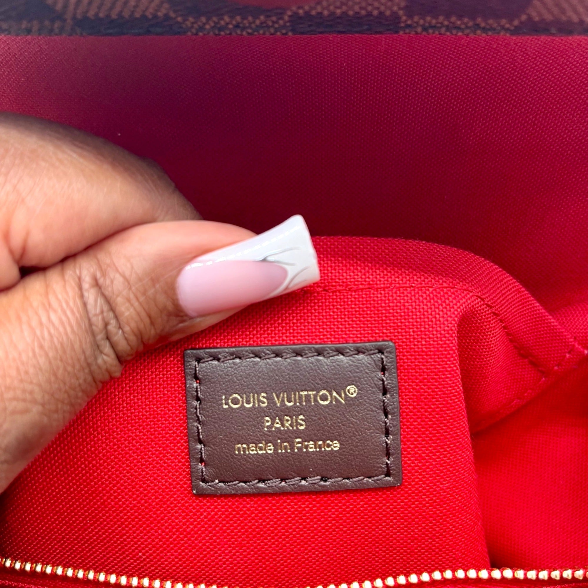 Louis Vuitton Damier Ebene Cluny Top Handle Satchel