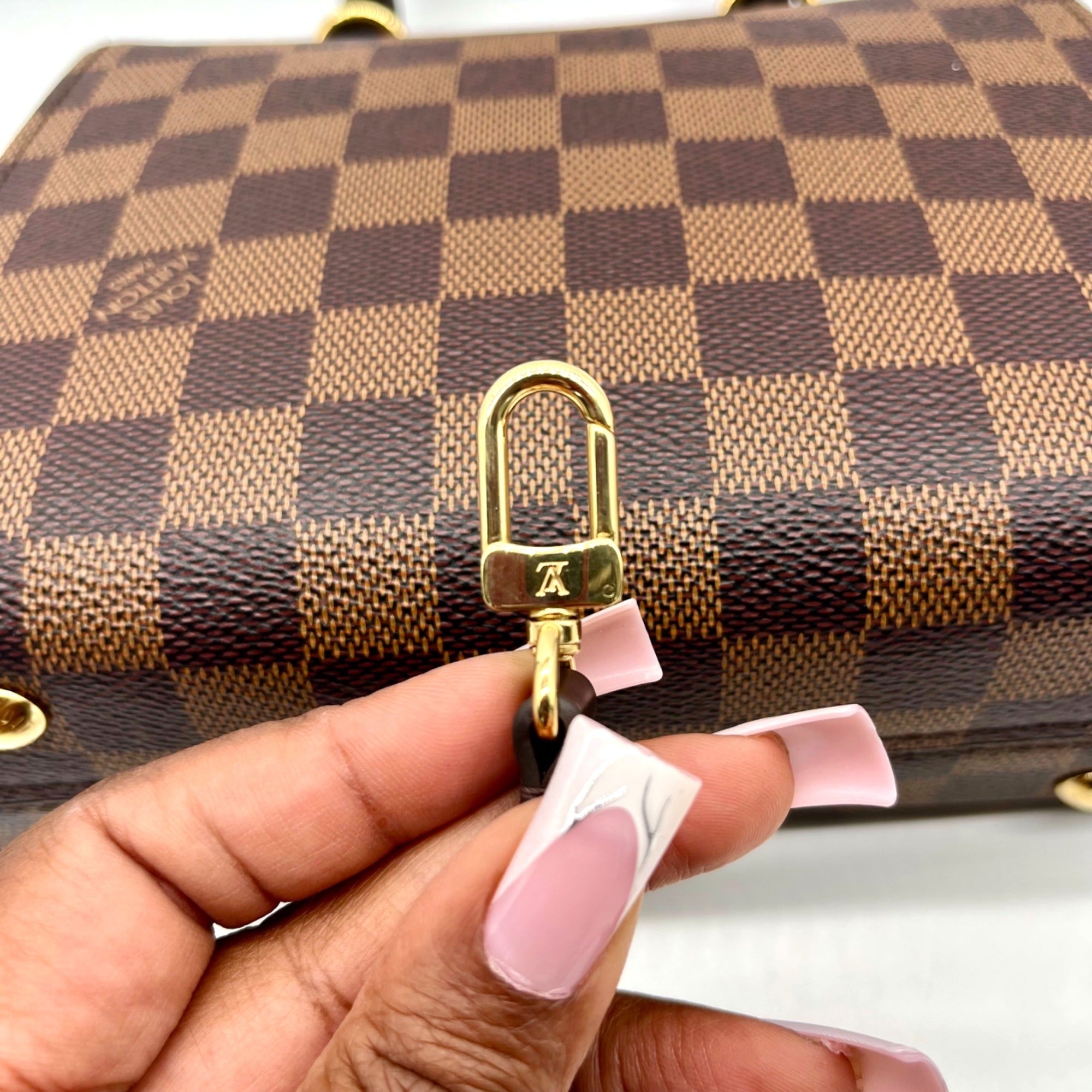 Louis Vuitton Damier Ebene Cluny Top Handle Satchel