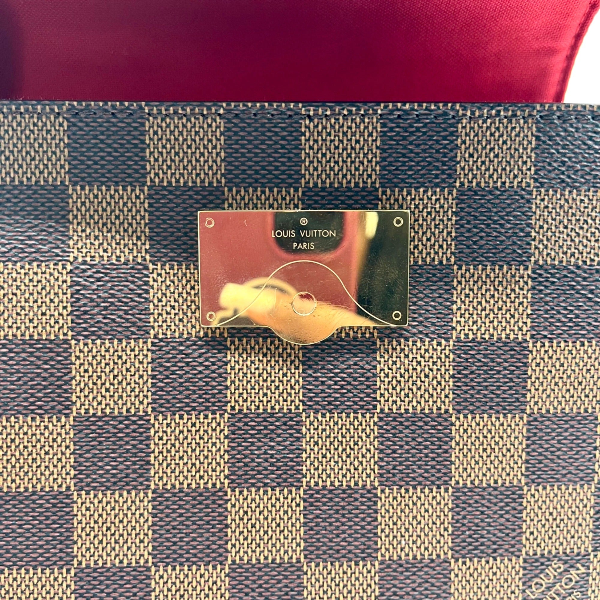 Louis Vuitton Damier Ebene Cluny Top Handle Satchel