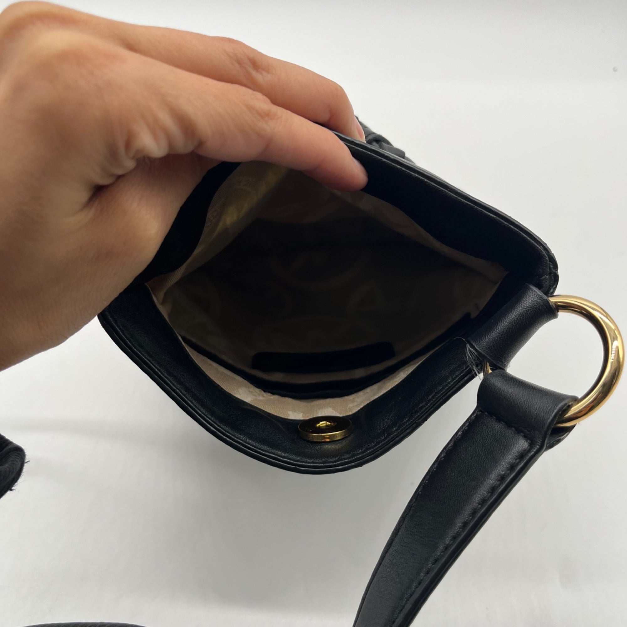 Michael Kors Black Camden Hobo Crossbody Bag