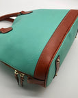 Dooney & Bourke Spearmint Pebbled Leather Zip Zip Satchel Bag