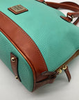 Dooney & Bourke Spearmint Pebbled Leather Zip Zip Satchel Bag