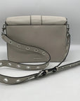 Rebecca Minkoff Light Grey Leather Hook Up Crossbody Bag