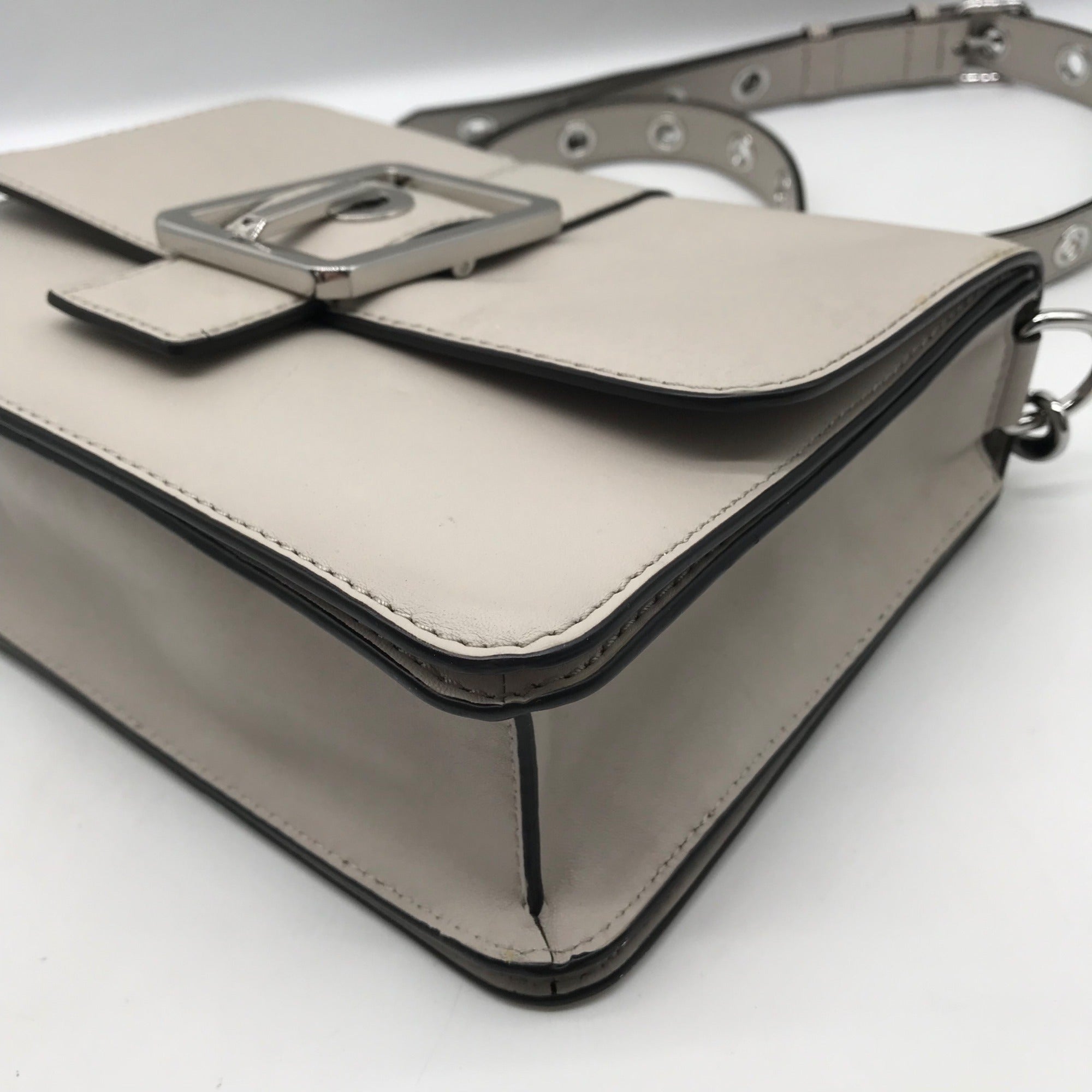 Rebecca Minkoff Light Grey Leather Hook Up Crossbody Bag