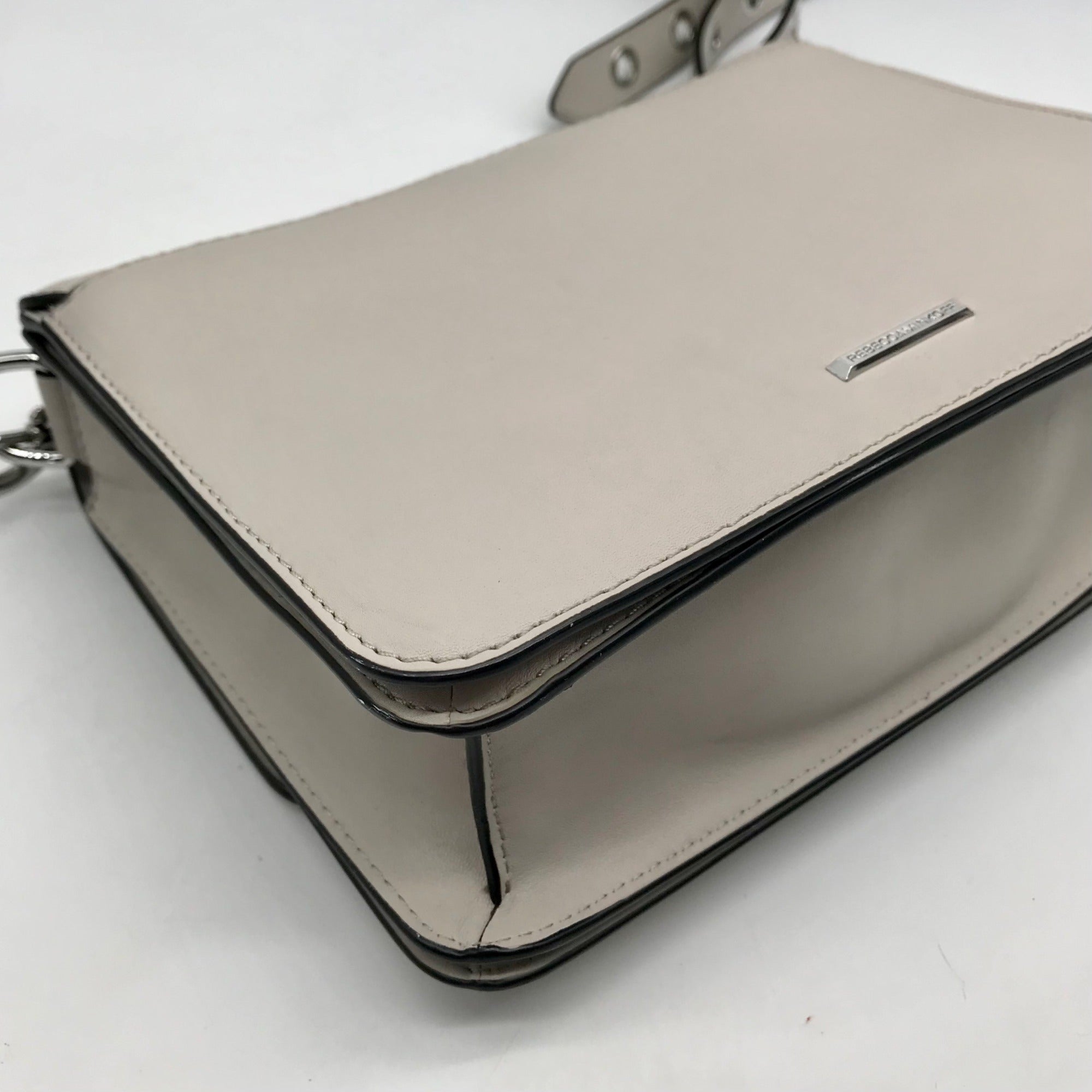 Rebecca Minkoff Light Grey Leather Hook Up Crossbody Bag