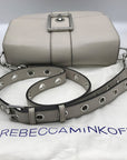 Rebecca Minkoff Light Grey Leather Hook Up Crossbody Bag