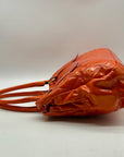 Cavalcanti Burnt Orange Patent Leather Shoulder Bag