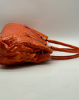 Cavalcanti Burnt Orange Patent Leather Shoulder Bag