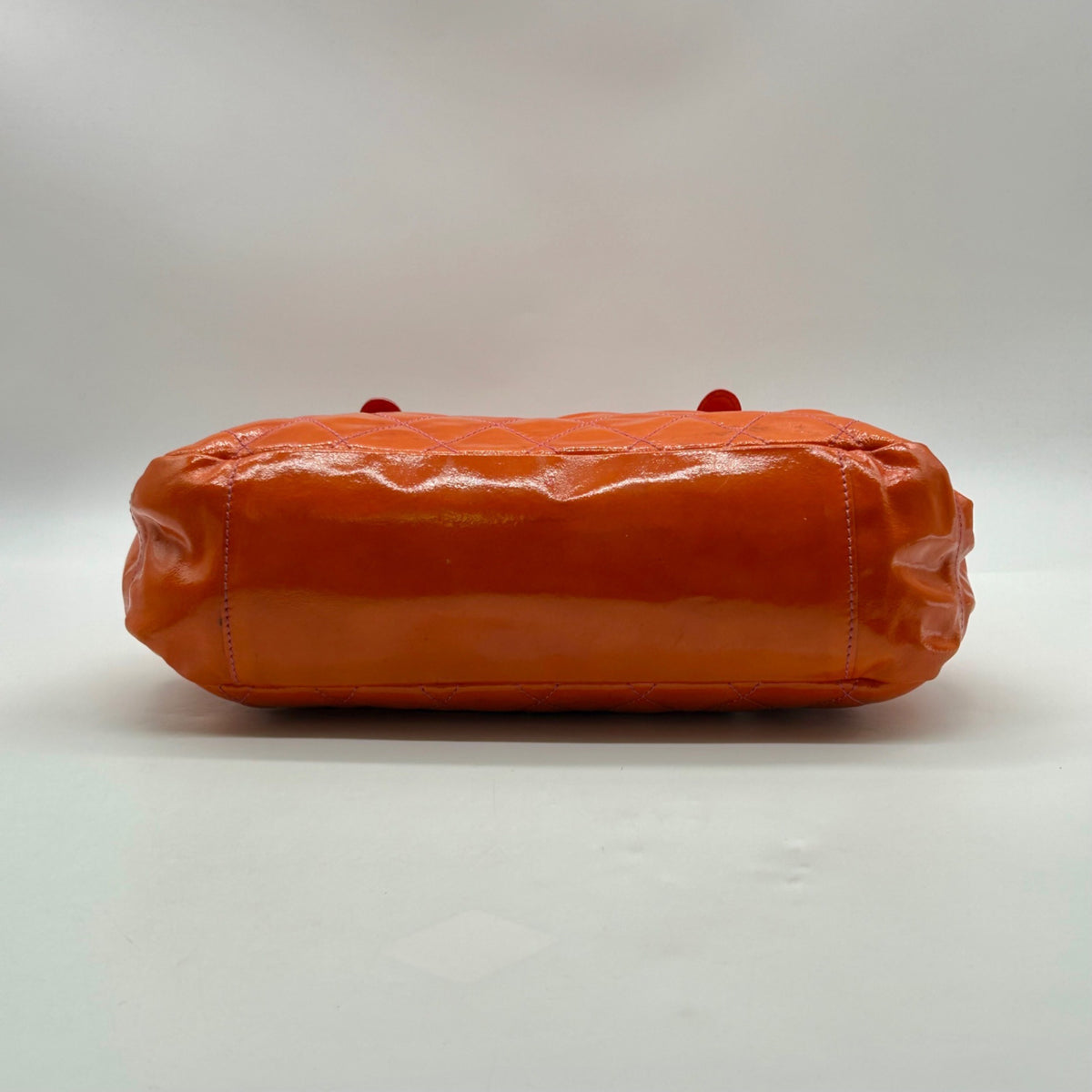 Cavalcanti Burnt Orange Patent Leather Shoulder Bag
