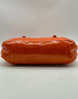 Cavalcanti Burnt Orange Patent Leather Shoulder Bag